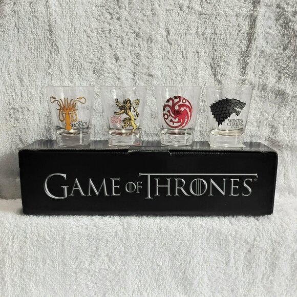 2015 Game of Thrones Shot Glass 4 Pack BNIB!! - Picture 1 of 7